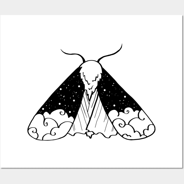 Night Sky Moth Wall Art by Ellen Wilberg